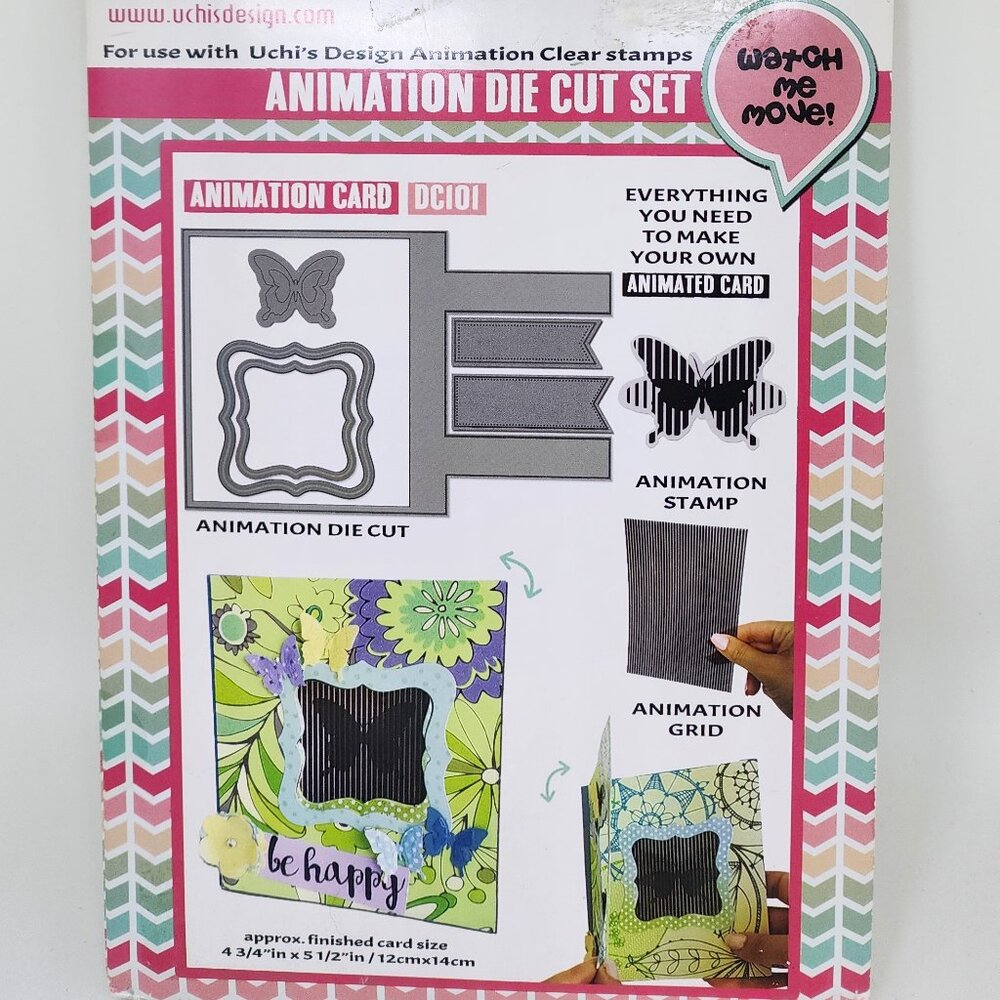 Uchi's Design Animation Die Cut Set DC101 - Butterfly Kinetic Card Kit